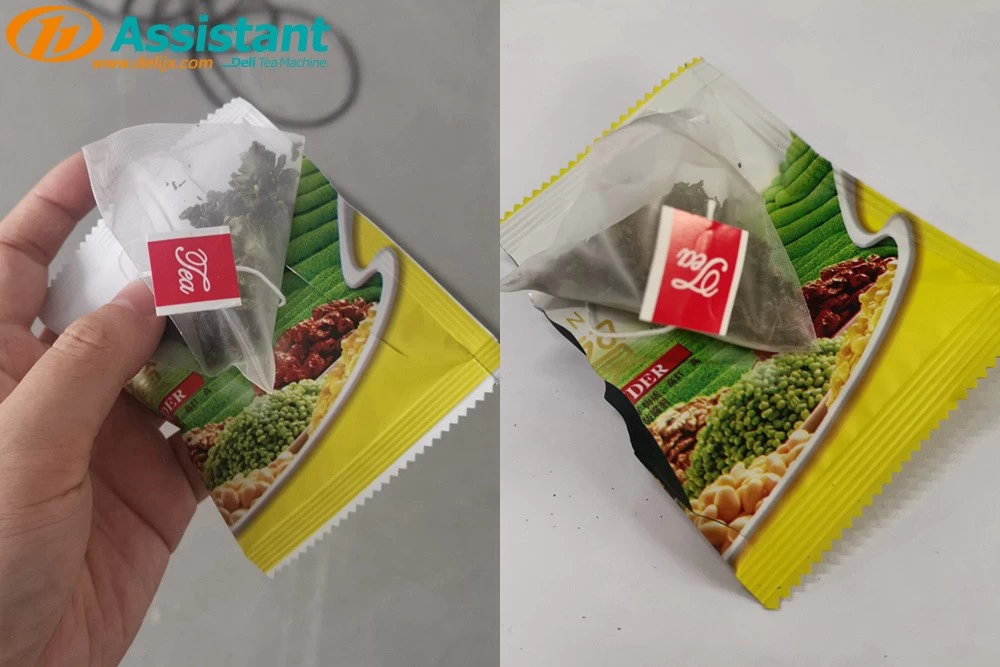 Çin 
Plastik Poşet Paketleme Makinası ile Piramit / Üçgen Çay Poşeti DL-SJ3000-4C üretici firma